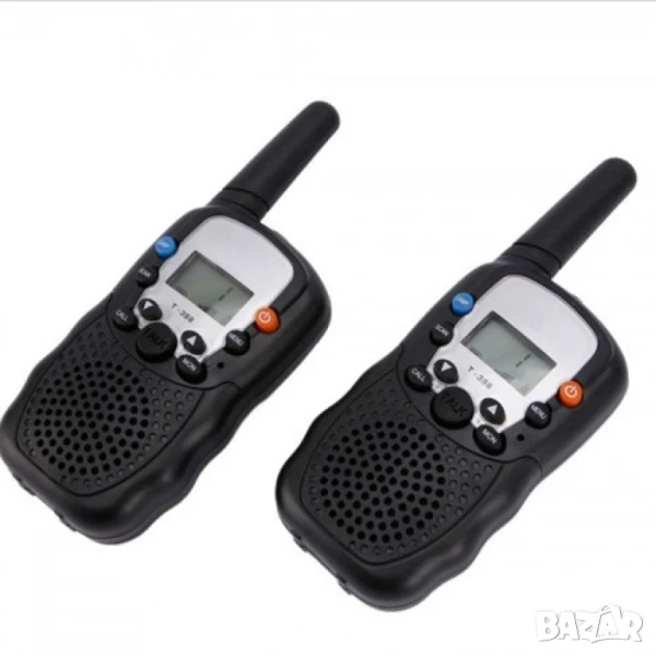 Уоки Токи 3 км с Фенер и LCD Черен 1 бр , снимка 1