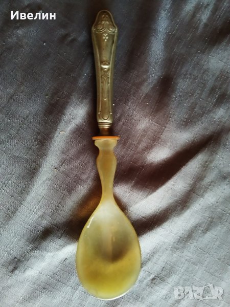 стара викторианска лъжица за сервиране, снимка 1