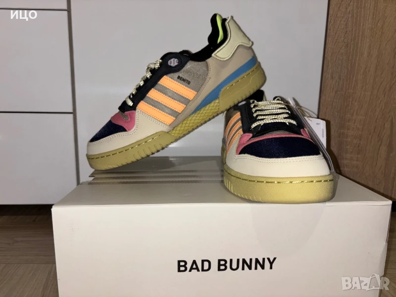 Нови мъжки маратонки Bad Bunny × adidas Forum Low Powerphase, снимка 1