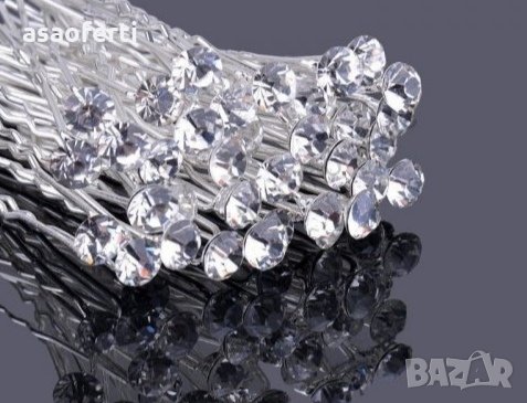 Фуркети с кръгъл кристал, цена за кутия, снимка 1