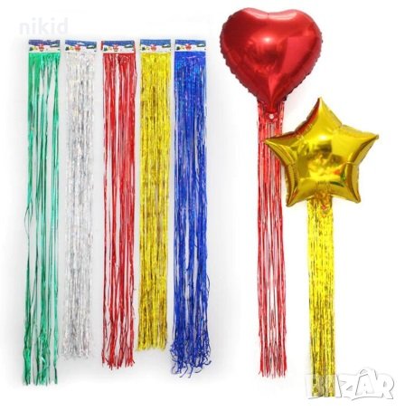 Лъскави ресни завеса фолио украса декор за парти рожден ден, снимка 1