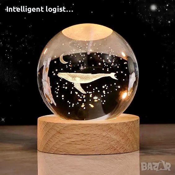 Лед нощна лампа с 3Д ефект, снимка 1