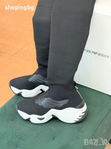 Дизайнерски дамски обувки Emporio Armani тип чорап  299.99 лв., снимка 1