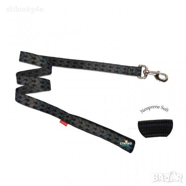 Повод за куче с неопренова подплата на дръжката Кучешки поводи Кучешки текстилен повод, снимка 1
