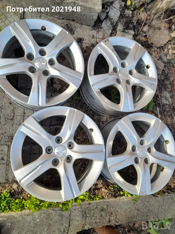 Продава оригинални алуминиеви джанти за Пежо,16 цола, снимка 1