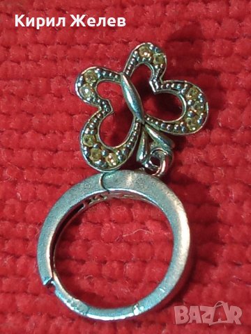 ЕФИРНА СРЕБЪРНА БЕЛ ЕПОК СТИЛ ОБЕЦА СРЕБРО 925 със СРЕБЪРНА ВИСУЛКА - ПЕПЕРУДКА 40171, снимка 14 - Обеци - 42425360