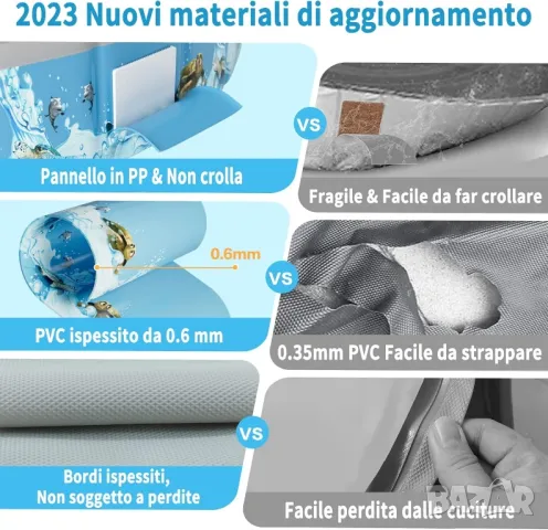 160х30см сгъваем твърд басейн за деца и кучета за многократна употреба, снимка 4 - Басейни и аксесоари - 49695315