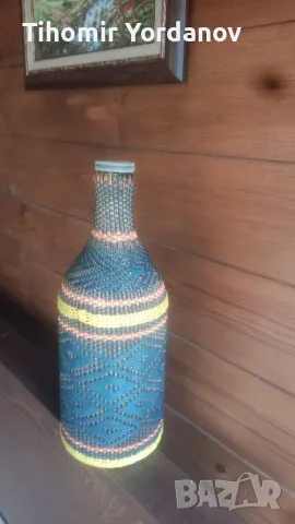 Плетена бутилка., снимка 16 - Антикварни и старинни предмети - 50235877