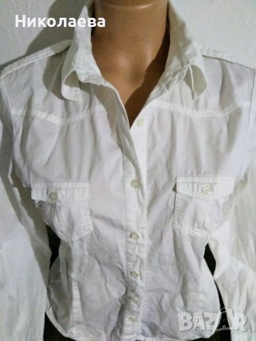 Бяла риза с дълъг ръкав, ONLY,M/L в Ризи в гр. Търговище - ID37835413 —  Bazar.bg