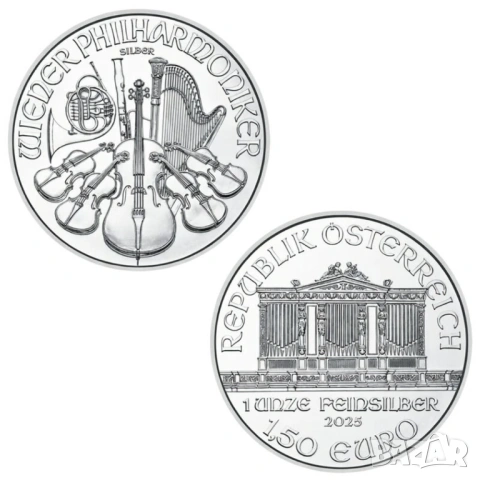 Ексклузивен комплект "Петте класики"-Сет - 5 Сребърни инвестиционни монети по 1 тройунция – 2025 г.!, снимка 12 - Нумизматика и бонистика - 53450843