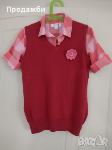 Риза с къс ръкав за момиче, снимка 5 - Детски ризи - 40386639