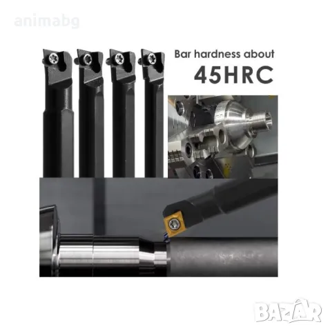 ANIIMABG Комплект 4броя стругарски ножове с 10бр. сменяеми пластини, снимка 4 - Други инструменти - 50165604