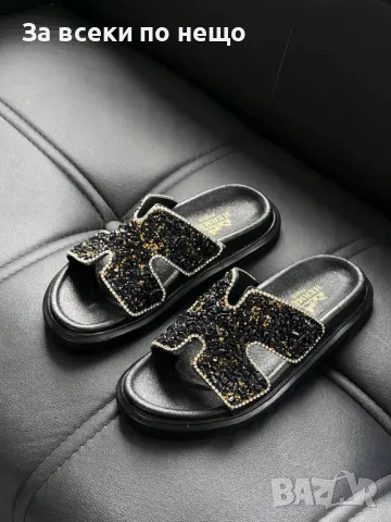 Hermes Дамски Черни Чехли Хермес Код E232