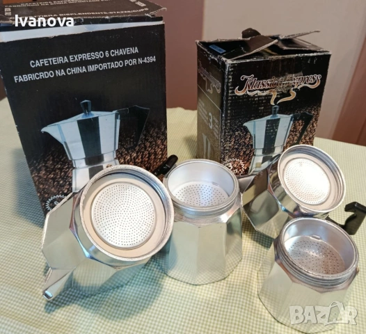 кафеварка кубинска за 6 чаши и 3чаши, снимка 4 - Аксесоари за кухня - 53587355