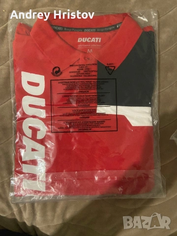 Тениска с яка DUCATI CORSE, снимка 4 - Тениски - 53217917