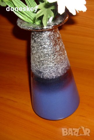 Керамична ваза конус - зимна серия, снимка 2 - Декорация за дома - 32502169