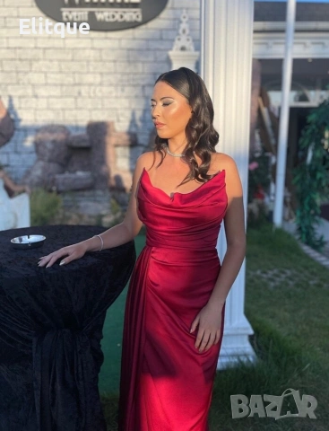 ⭐️Дълги сатенени рокли с цепка, снимка 7 - Рокли - 53195506