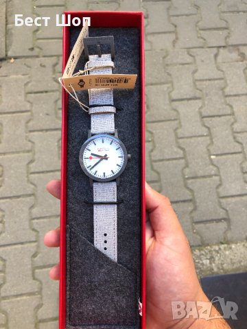 Мъжки швейцарски часовник Mondaine , снимка 2 - Мъжки - 38621576