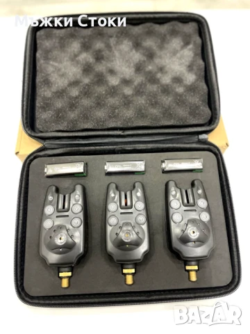 3 Броя Сигнализатори за риболов с кожен калъф, снимка 4 - Такъми - 50725516