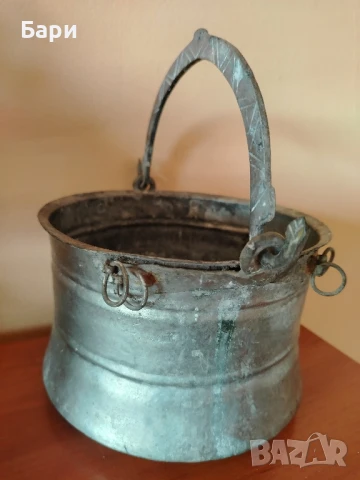 Старо малко котле, бакърче, меден съд,менец,менче 2, снимка 6 - Антикварни и старинни предмети - 51232773