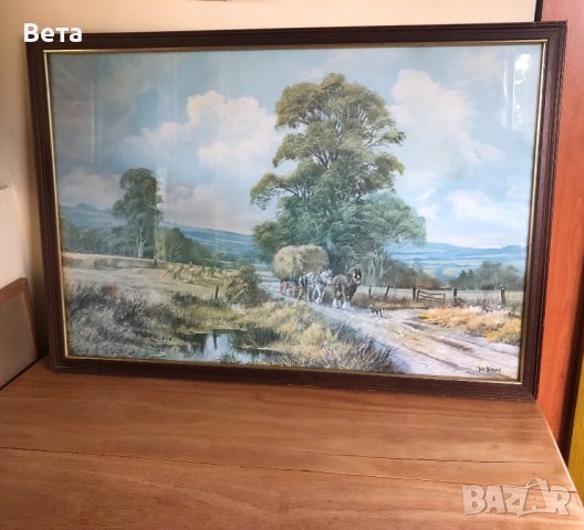 Картина в дървена рамка със стъкло