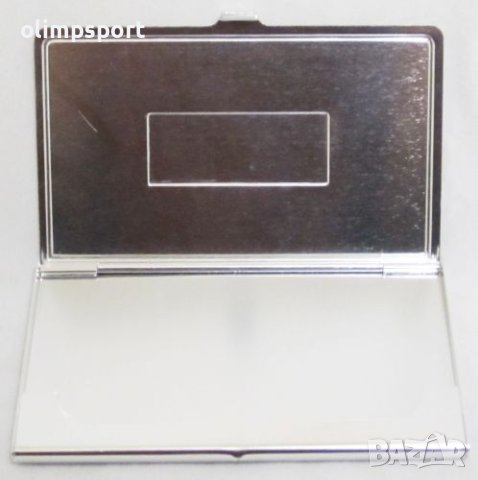 Кутия за визитки (визитник). Материал: метал. Тегло: 20г. Размери: 9х6х0.5см., снимка 2 - Ученически пособия, канцеларски материали - 40275418