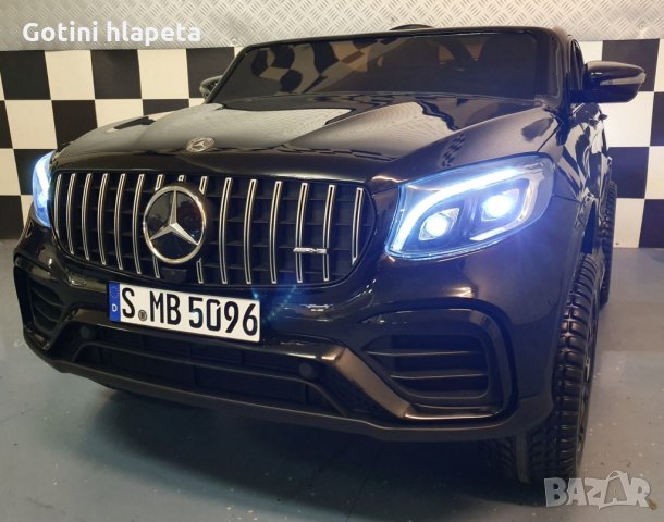 Двуместен акумулаторен джип Mercedes GLC63 (лицензиран), MP4 видео дисплей, 4x4, снимка 11 - Детски велосипеди, триколки и коли - 26947744