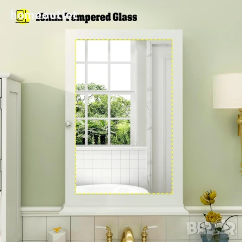 ПРОМОЦИЯ Шкаф за баня със стенен монтаж и вградено огледало 10BHHFMC01WH, снимка 5 - Шкафове - 50848177