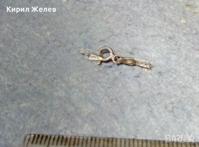 СТАРА СРЕБЪРНА ЗАКОПЧАЛКА За КОЛИЕ ВЕРИЖКА ГРИВНА СРЕБРО 925 ITALY КАРАБИНКА За СИНДЖИРЧЕ 38033, снимка 4 - Други - 49147871