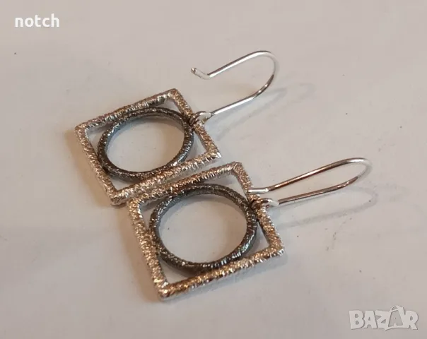 Сребърни обеци, снимка 2 - Обеци - 49770615