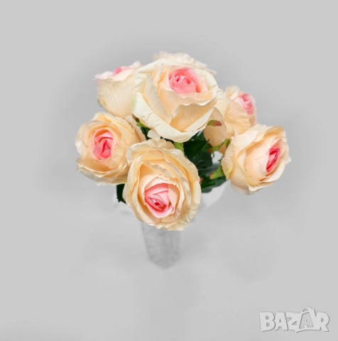 Елегантни изкуствени букети от рози – идеални за декорация и подарък, снимка 5 - Други стоки за дома - 52137813