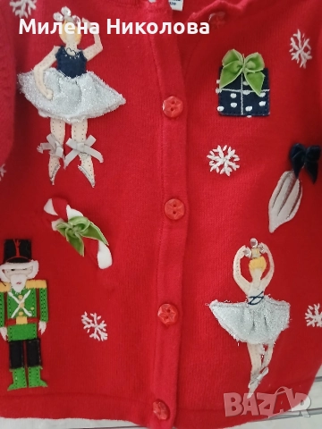 Коледна жилетка 3-6м, снимка 3 - Жилетки и елечета за бебе - 52580988