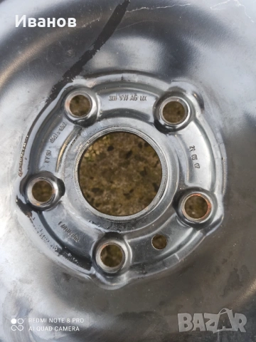 Една джанта желязна 5по112 тоуран,голф5,нова, снимка 2 - Гуми и джанти - 53002606