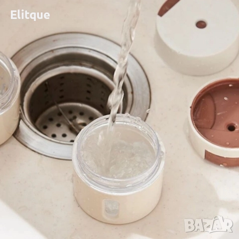 Магнитни стъклени буркани за подправки 6 броя – Стилен комплект за подредена кухня, снимка 4 - Други - 52750030