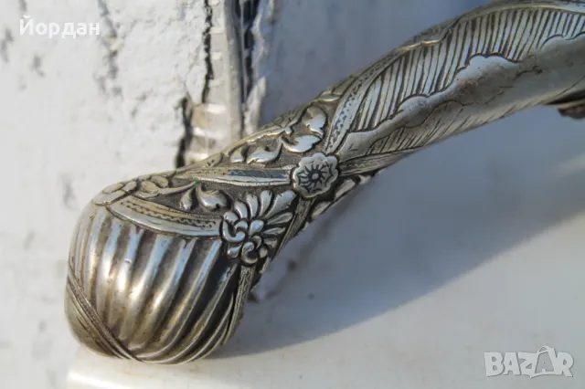 Кремъчен пистолет със сребърен обков, снимка 2 - Други ценни предмети - 47634044