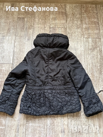 Черно зимно ново кукленско кокетно елегантно шушляково яке баклавички широка шал яка Л/ХЛ , снимка 3 - Якета - 52626156