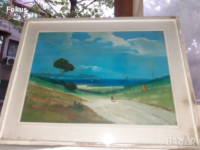 ГОЛЯМА КАРТИНА МАСЛО НА ПЛАТНО ПОДПИС РАМКА