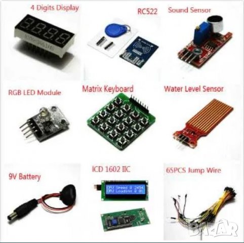 Ардуино комплект с платка UNO, модули, сензори и др, снимка 4 - Друга електроника - 35599966