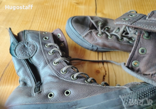 Винтидж бутикови кожени кецове военни кожени Converse Chuck Taylor All Star XHi Combat Safari 38, снимка 6 - Кецове - 52538193