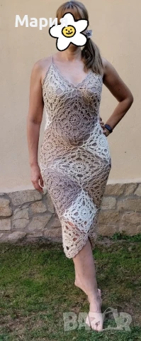 ръчно плетена рокля, снимка 4 - Рокли - 51132566