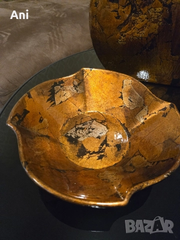 Комплект ваза + купа / дизайнерски модел/, снимка 2 - Вази - 52654387