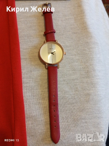 Красив стилен дизайн дамски часовник Rital quartz с кожена каишка 51695, снимка 5 - Дамски - 53590372