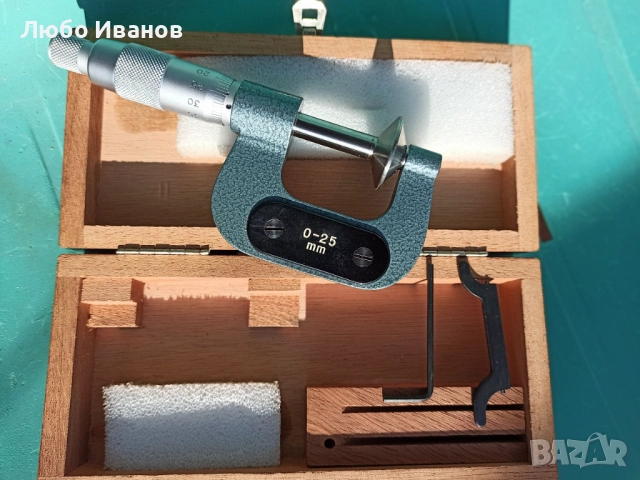Микрометър TESA  0 - 25 mm , снимка 5 - Измервателни инструменти - 52624047