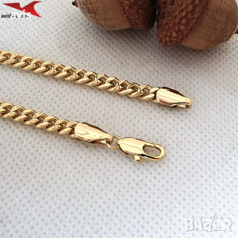 Синджир с 14К златно покритие 254556, снимка 3 - Колиета, медальони, синджири - 52833920