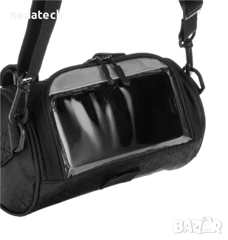 Чанта-калъф за телефон за велосипед, Черен, 22x12x12 см., снимка 3 - Аксесоари за велосипеди - 50935130