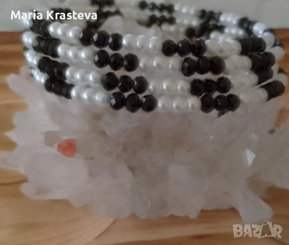 Ръчно изработен комплект колие и гривна от естествени камъни ., снимка 2 - Колиета, медальони, синджири - 52511850