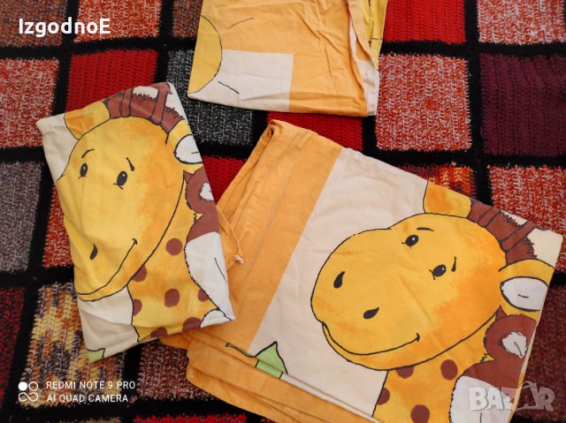 3 части 60/120 бебешки спален комплект с жирафи , снимка 2 - Спално бельо и завивки - 38014310