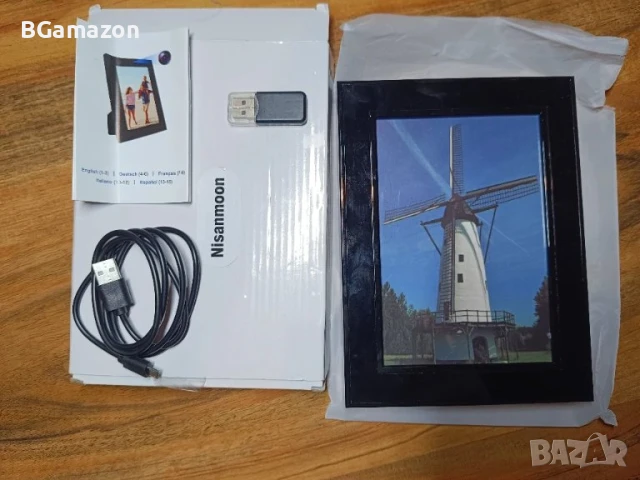 НОВА, ТЕСТВАНА скрита камера във фоторамка Nisanmoon HD 1080P, откриване на движение, цикличен запис, снимка 3 - Други - 50577311