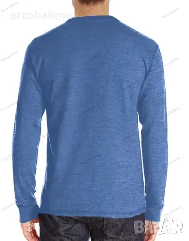 Мъжка едноцветна тениска с дълги ръкави, 5цвята, снимка 9 - Тениски - 39609541