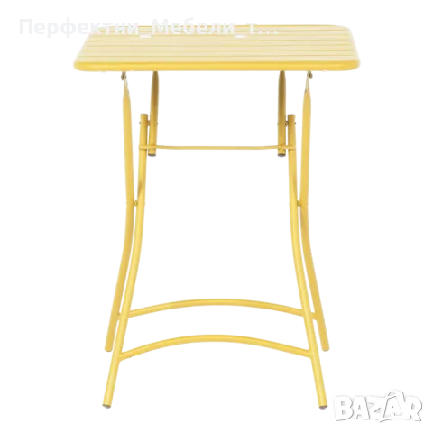 Цветен сгъвам метален столол и маса за балкон,за тераса,за заведение,за кафене-син,жълт,червен цвят, снимка 4 - Градински мебели, декорация  - 50024160